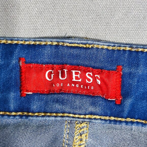 Guess Jeans high-waist skinny Tahiana fit women's size 29 denim blue stretch - Picture 6 of 16